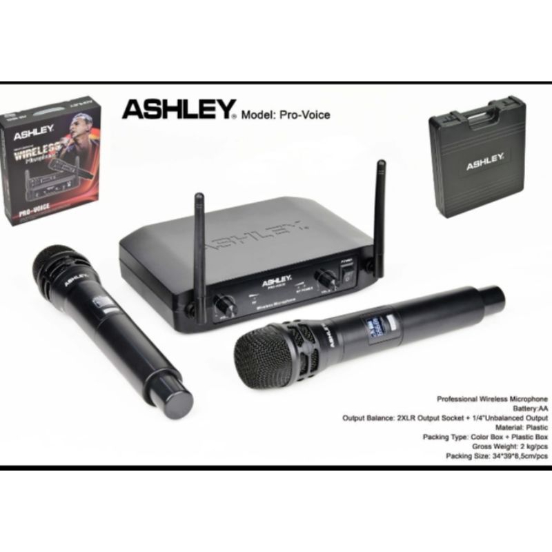 MIC WIRELESS ASHLEY PRO VOICE HANDHELD MIC WIRELESS ASHLEY ORIGINAL