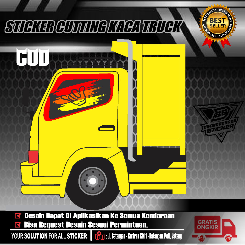 sticker variasi cutting stiker tangan oleng