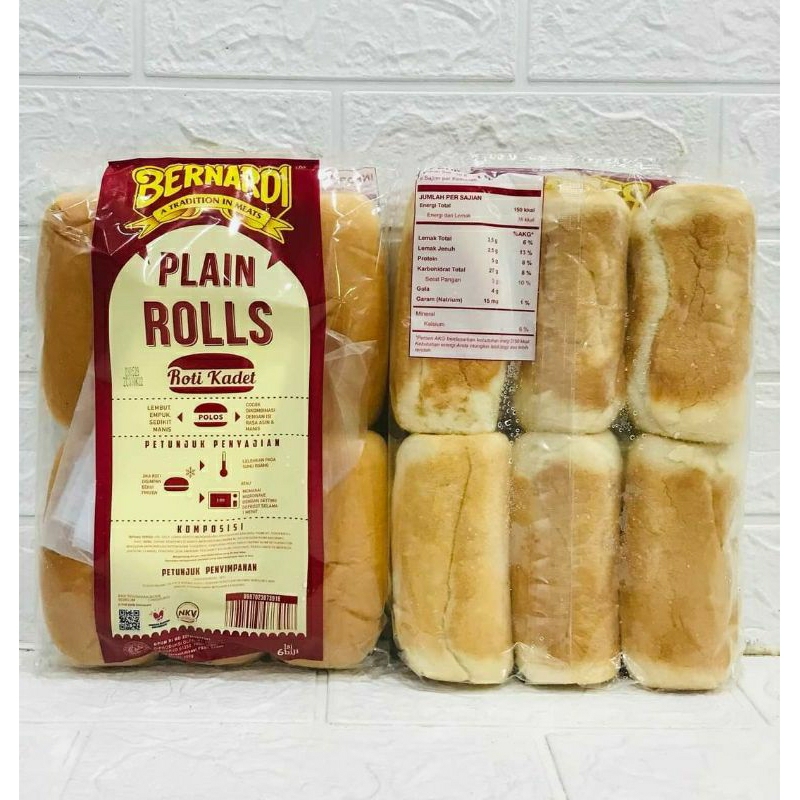 

roti hotdog isi 6 Benardi/roti kadet/Benardi plain rolls