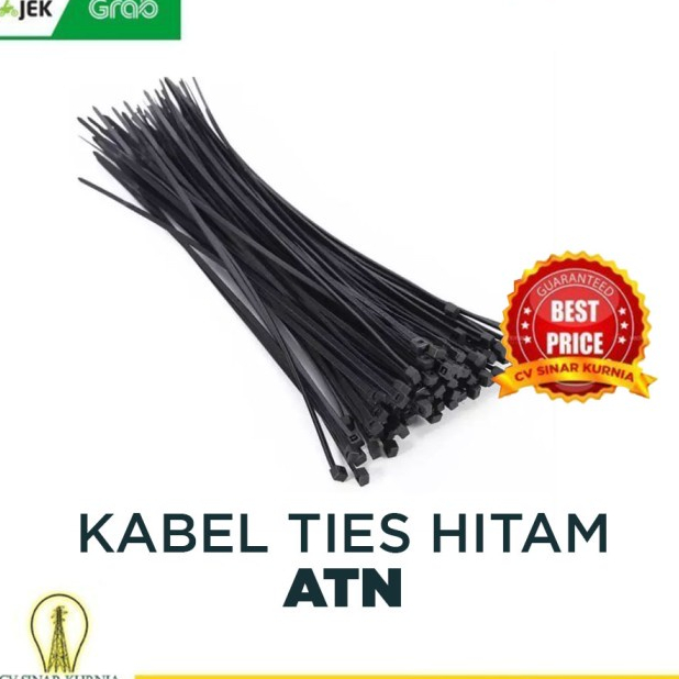 

Kabel Tis / Cable Tie / Kabel Ties / Ripet kabel 10 cm Merk ATN HITAM SNI