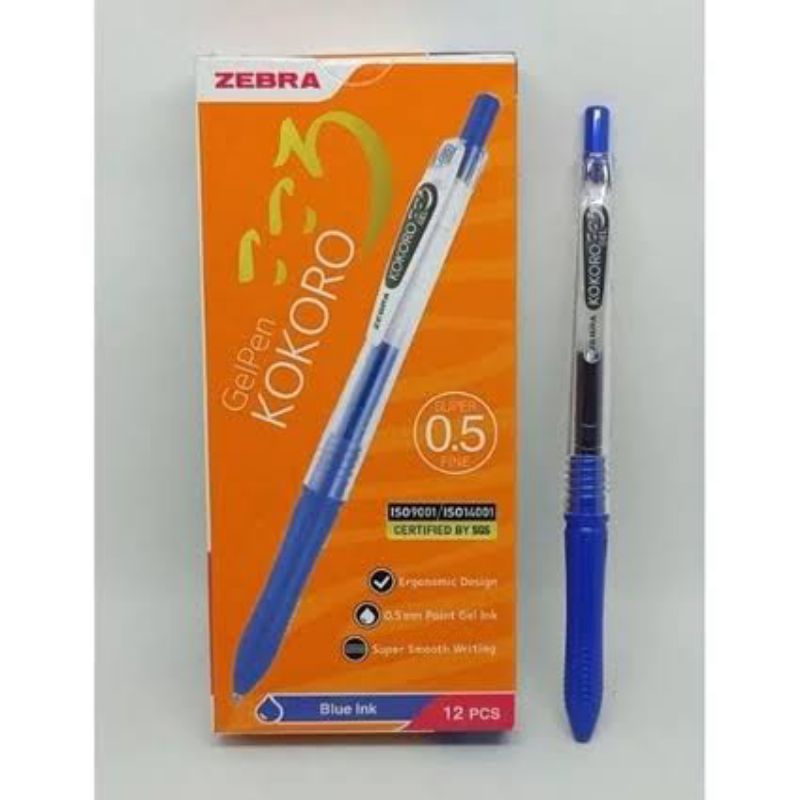 

kokoro pen gel 0.5mm biru