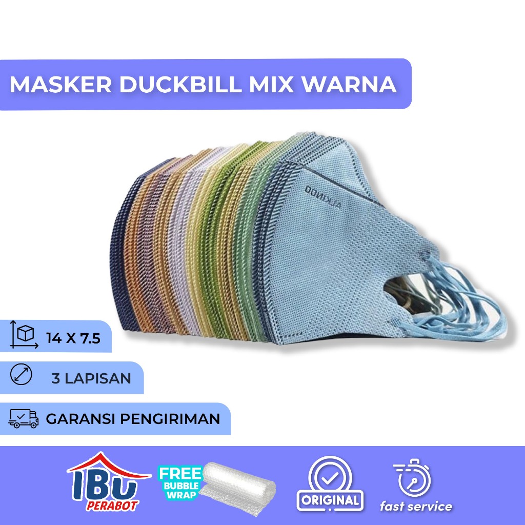 MASKER DUCKBILL MIX WARNA / masker duckbill facemask