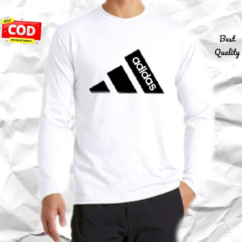 Kaos Polo Lengan Panjang Keren/Kaos Brended Adidas Best Quallity