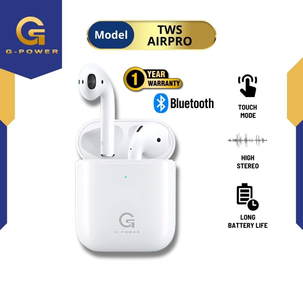 G-POWER Tws Airpro 5 Bluetooth Wireless Headset Semi In-Ear