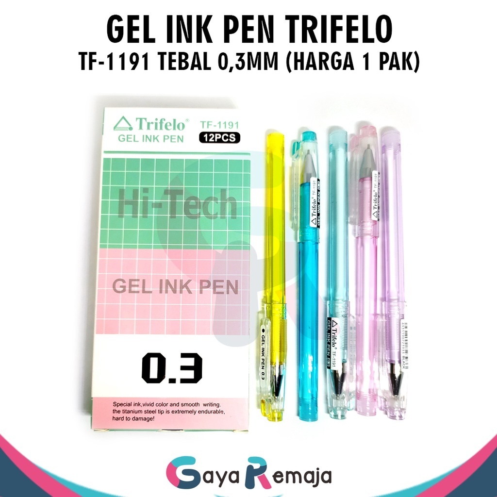 

Hi-Tech Trifelo TF-1191 1190 / Pulpen Meja Trifelo TF-316A / Pena 4 Warna Trifelo TF-729 / Bulpen Klik Trifelo / Pulpen Gel Trifelo 1190