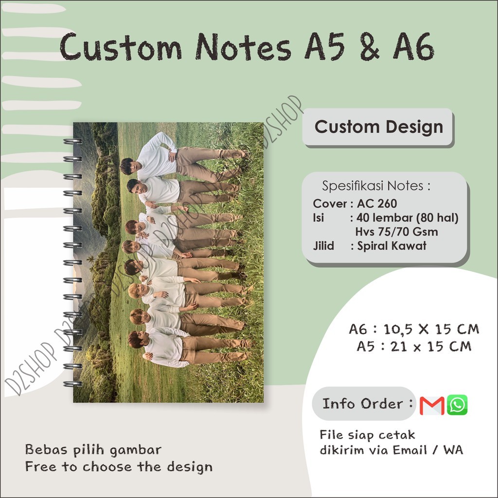 

NOTEBOOK CUSTOM A5 A6 MURAH SATUAN BEBAS CUSTOM GAMBAR