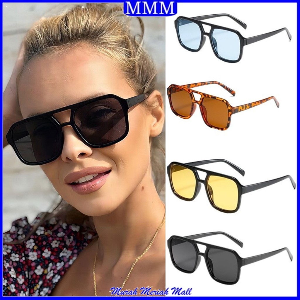 MMM Kacamata Hitam Korea Wanita Kacamata Retro Klasik Frame Besar Persegi KC010 Kaca mata Style Kore