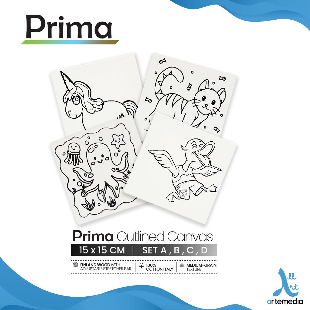 

Kanvas Lukis Bergambar Prima Outlined 15x15cm Cotton Canvas