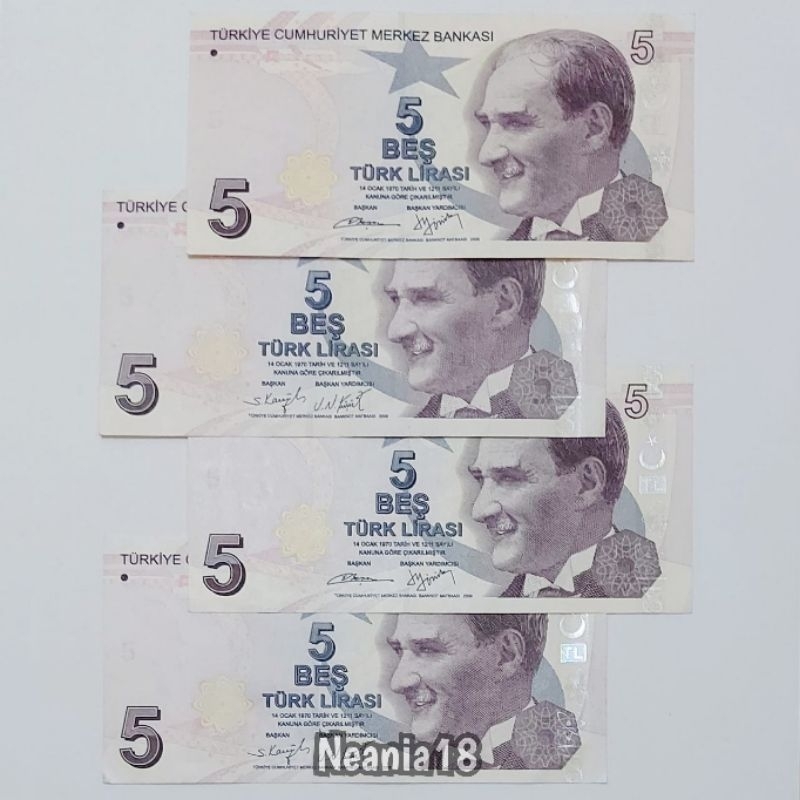 Koleksi Lira Turki Pecahan 5 Lira