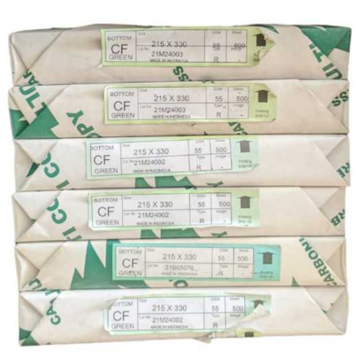 

CARBONLESS PAPER / KERTAS NOTA / KERTAS NCR BOTTOM HIJAU / NCR MULTI COPY BOTTOM HIJAU