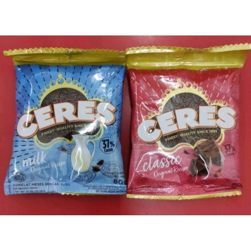 

Ceres Hagelslag Classic 80gr kemasan lecek yaa