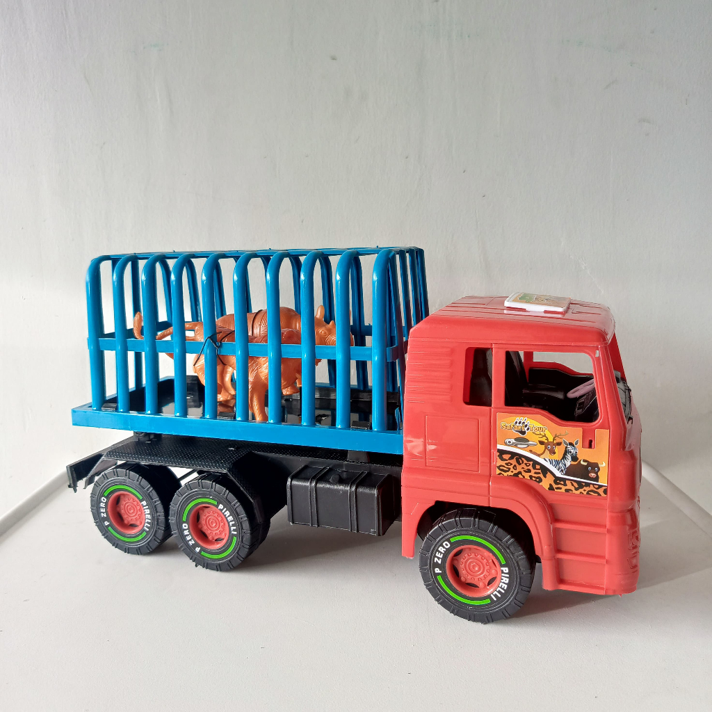 Mainan Mobil Truk Muat Hewan Mobil Truk Hewan Safari Mobil-Mobil Truck