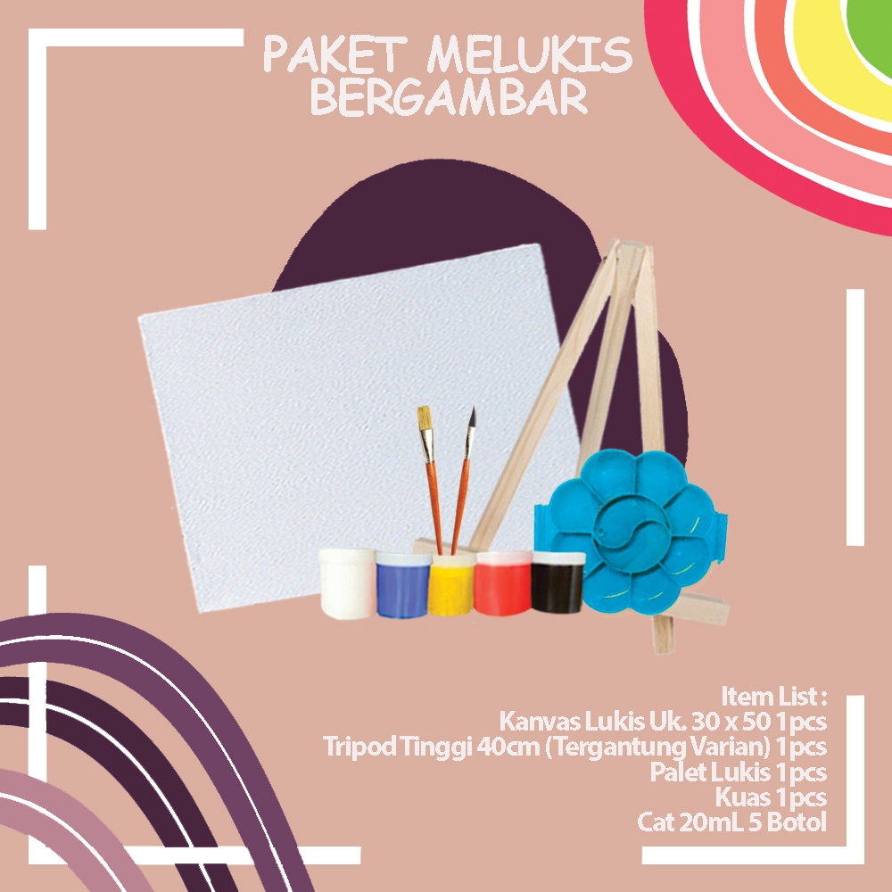 

Paket Melukis Kanvas Lukis Komplit Ukuran 30 x 50cm Murah Berkualitas