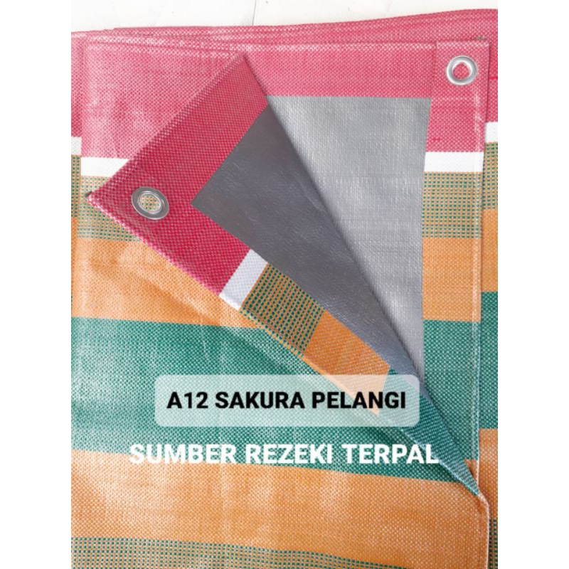 Terpal Tenda Jadi A12 Sakura Pelangi 4x5 Meter Berkualitas Tebal