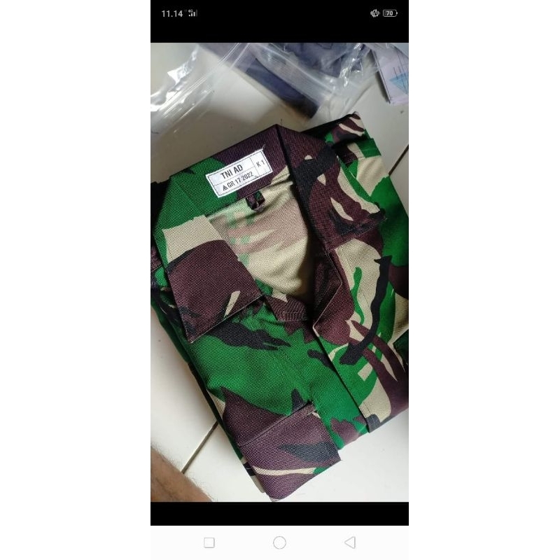 seragam pdl TNI premium GR17 bahan Velbet 888