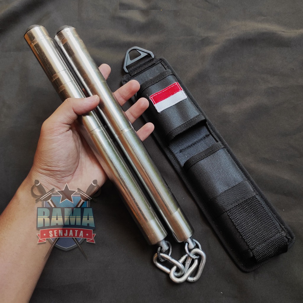 DOUBLE STICK BESI SILVER (PLUS SARUNG)