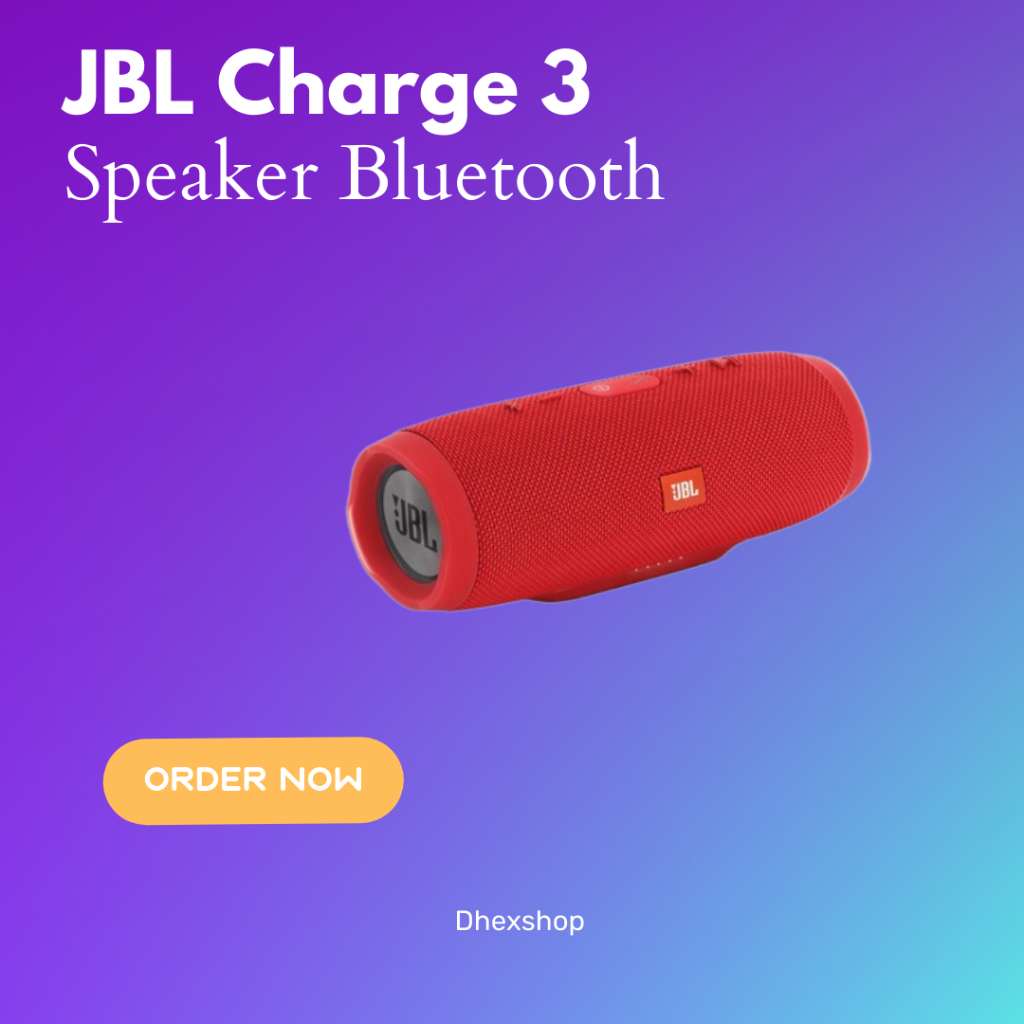 [ORIGINAL] JBL Charge 3 Portable Bluetooth Wireless Speaker