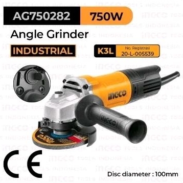 INGCO ANGLE GRINDER 750W / INGCO mesin bor listrik 750w/100mm