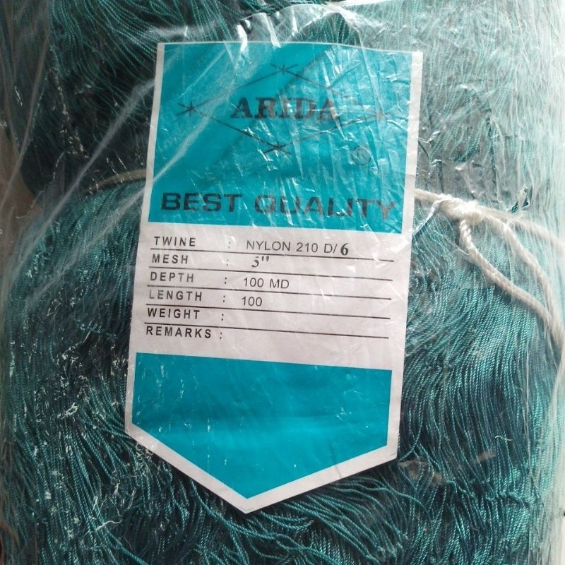 JARING NILON ARIDA D6 5 INCH 100MD/100YDS TATE ASBLUE JARING ARIDA