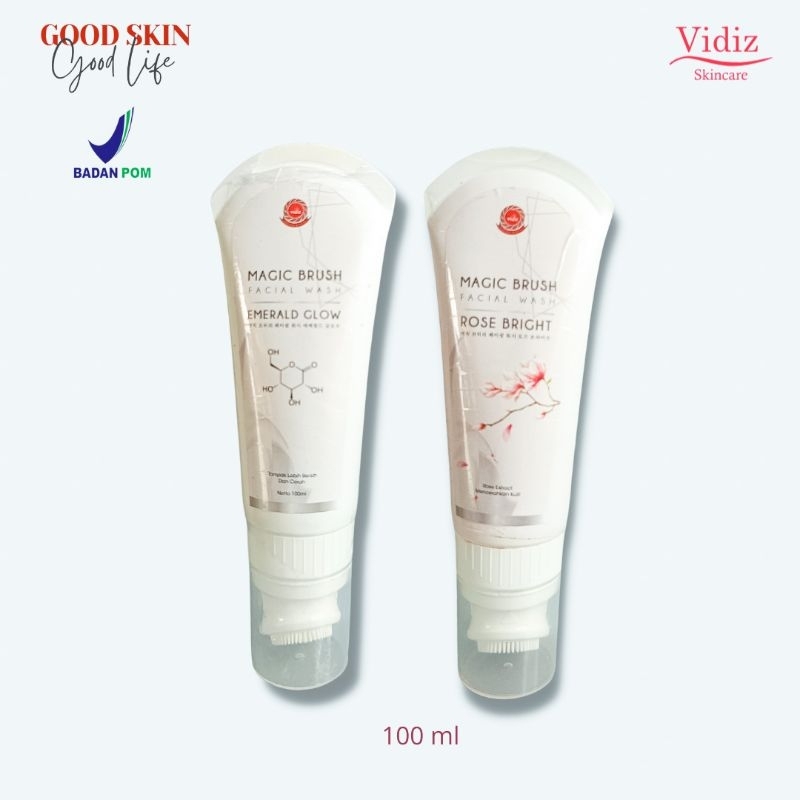 Vidiz Facial Wash Magic Brush | Glow & Rose 100ml | NA18181204012
