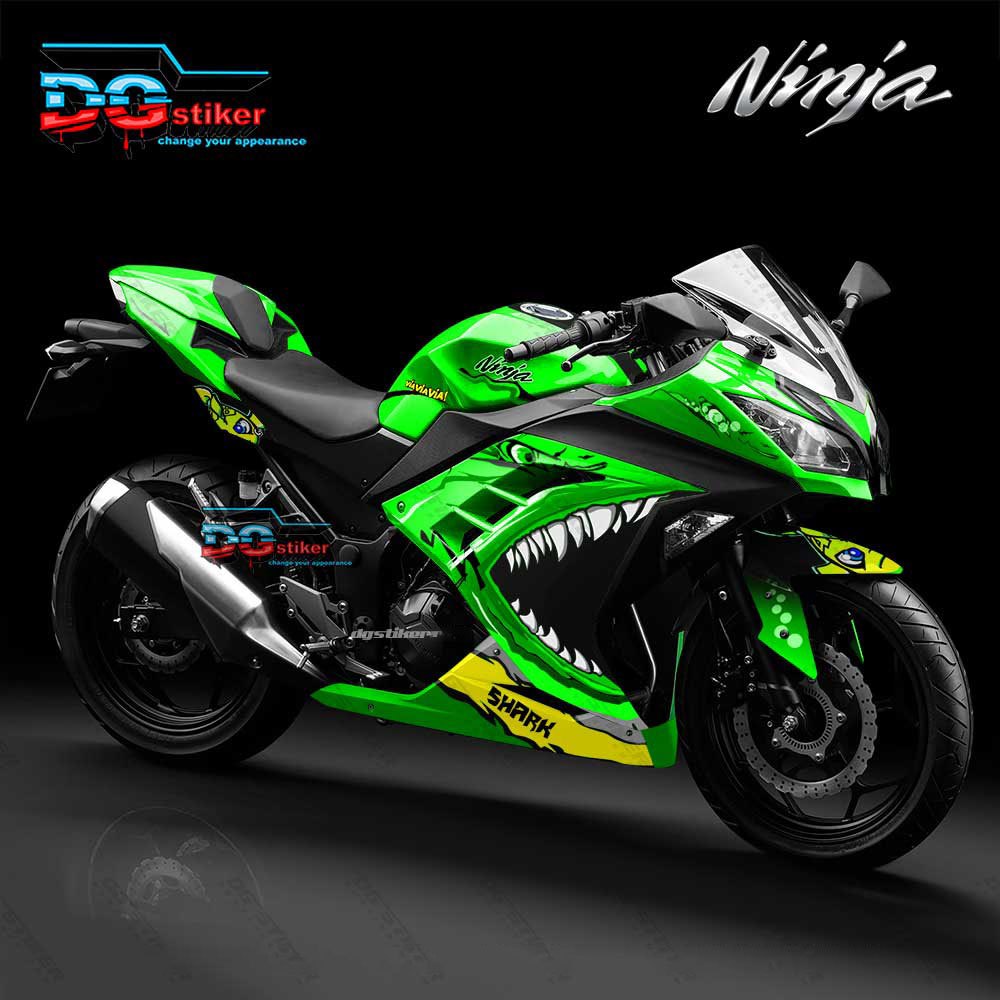 Decal Ninja 250 FI Hijau Shark DG Stiker