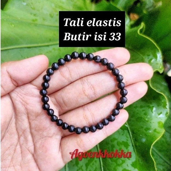 Gelang merica 33 tali elastis/Karet hitam kokka kaukah