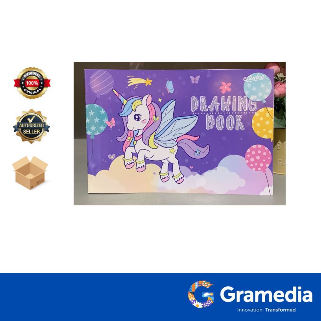 

Gramedia Surabaya-ESTUDEE DRAWING BOOK A4 J UNICORN DREAM