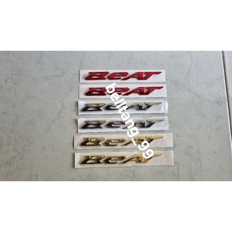 Emblem logo motor beat/emblem beat chrom/emblem beat gold/emblem logo beat timbul