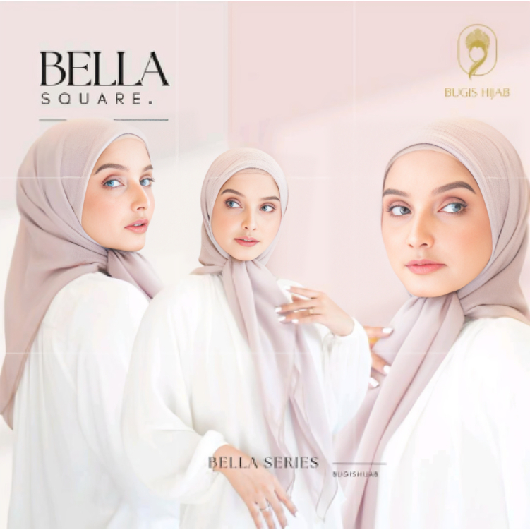 Bella Square Bugis Hijab Original | Bella Square Bugis Hijab Premium | Segi Empat Bugis Hijab | Bugi