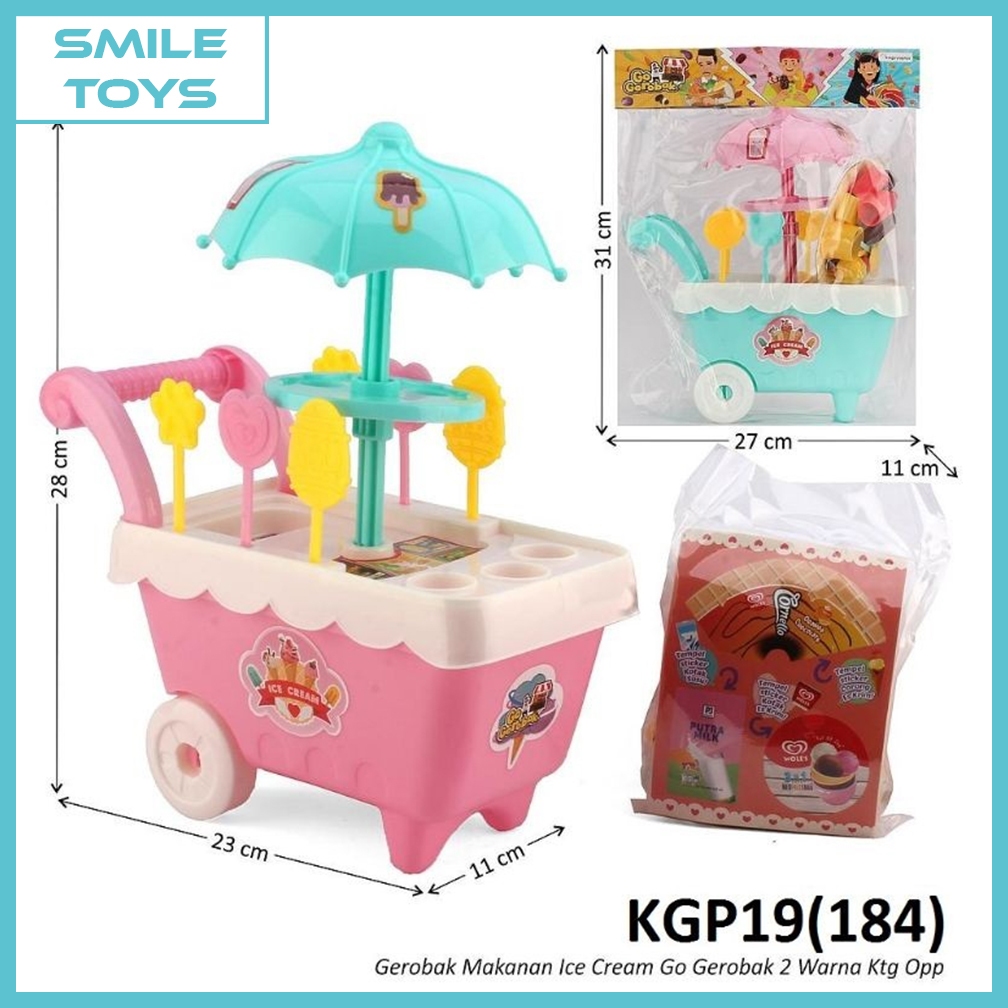 Smile - Mainan Anak Gerobak Es Krim Jumbo KGP 19 - Ice Cream Stroller