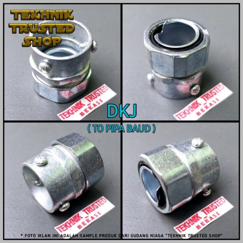 Konektor conduit 2 1/2" DKJ63 Connector lurus selang ke Pipa baud