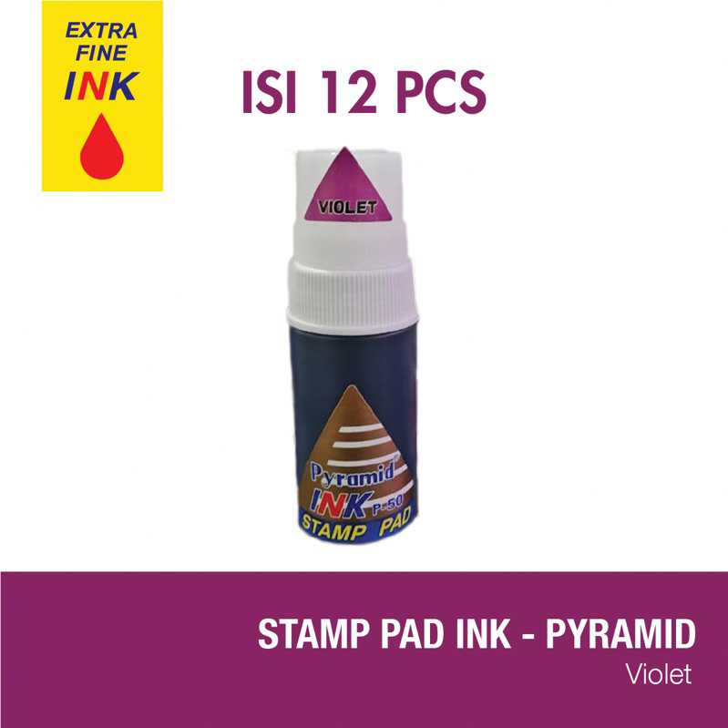 

[PYRAMID] Tinta Stempel / Stempel pad violet / Refill Tinta Isi 12 ( 1 Lusin )
