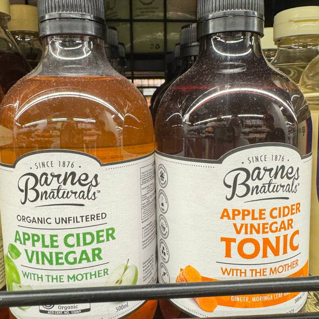 

Barnes Naturals Since 1876 Organic Unfiltered Apple Cider Vinegar / Tonic with THE MOTHER