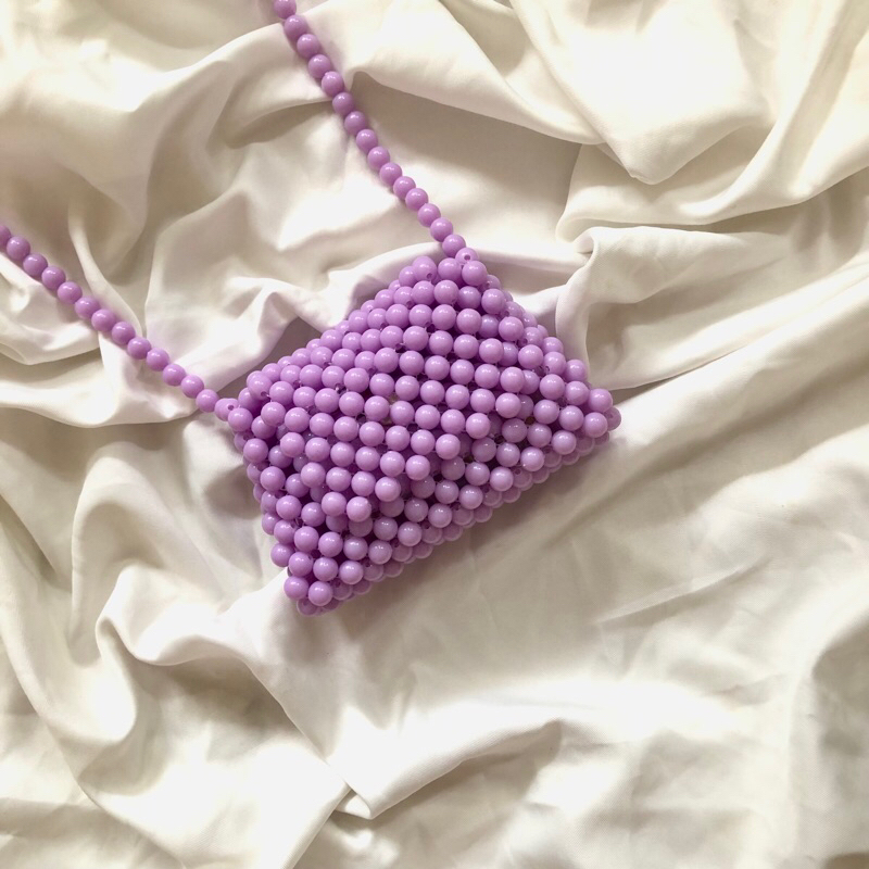 tas manik (manik susu) mini // tas mutiara // beads
