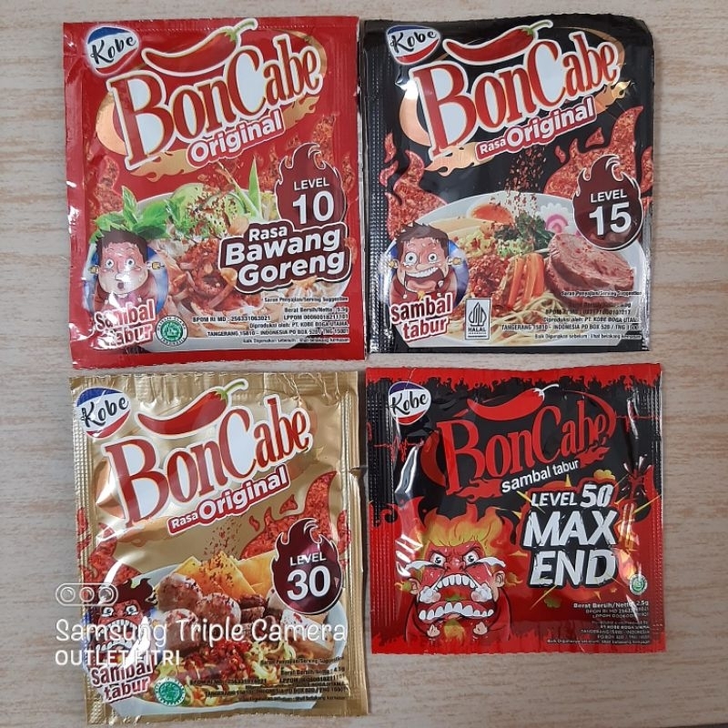 

[1pc] KOBE BonCabe Sambal Tabur Sachet - Level 10 | Level 15 | Level 30 | Level 50 Max End