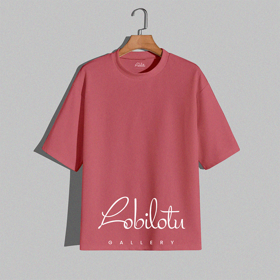 Kaos Oversize Red Blush Cotton Combed 24S - LOBILOTU