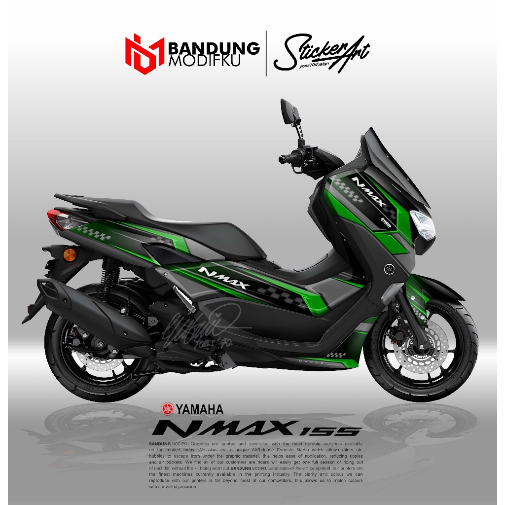 STICKER MOTOR NMAX NEW - MOTIF F - DECAL NMAX 2020 2021 2022 NEW - STIKER FULL BLOK NMAX 2020 2021 2