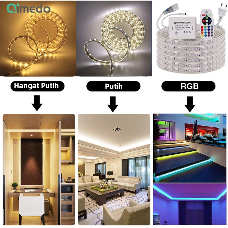 Led Plafon Lampu Led Strip Selang Smd Rgb 30 Meter Led Dekorasi Lampu Kamar Ceiling Plafon