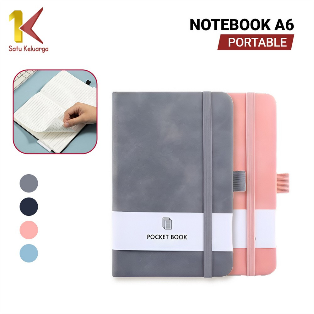 

Satu Keluarga Notebook A6 Portable A92 Buku Diary Aesthetic Mini Pocket Book Buku Catatan Kecil Agenda Tali Daily Book