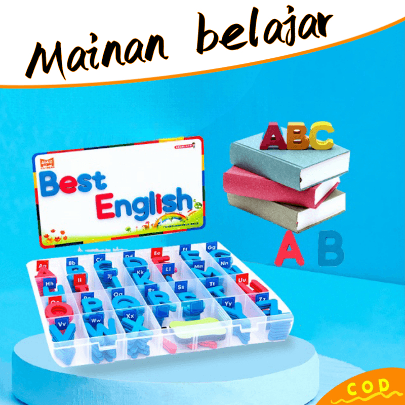 208 PCS+ Bahan Edukasi Lantai Alat Pembelajaran Magnetik Mainan Pendidikan Magnet Abjad dan Angka Ma