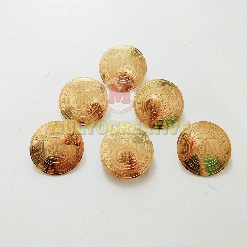 Lencana Pin Bentuk Bulat Logo Pelayanan Prima Security Satpam