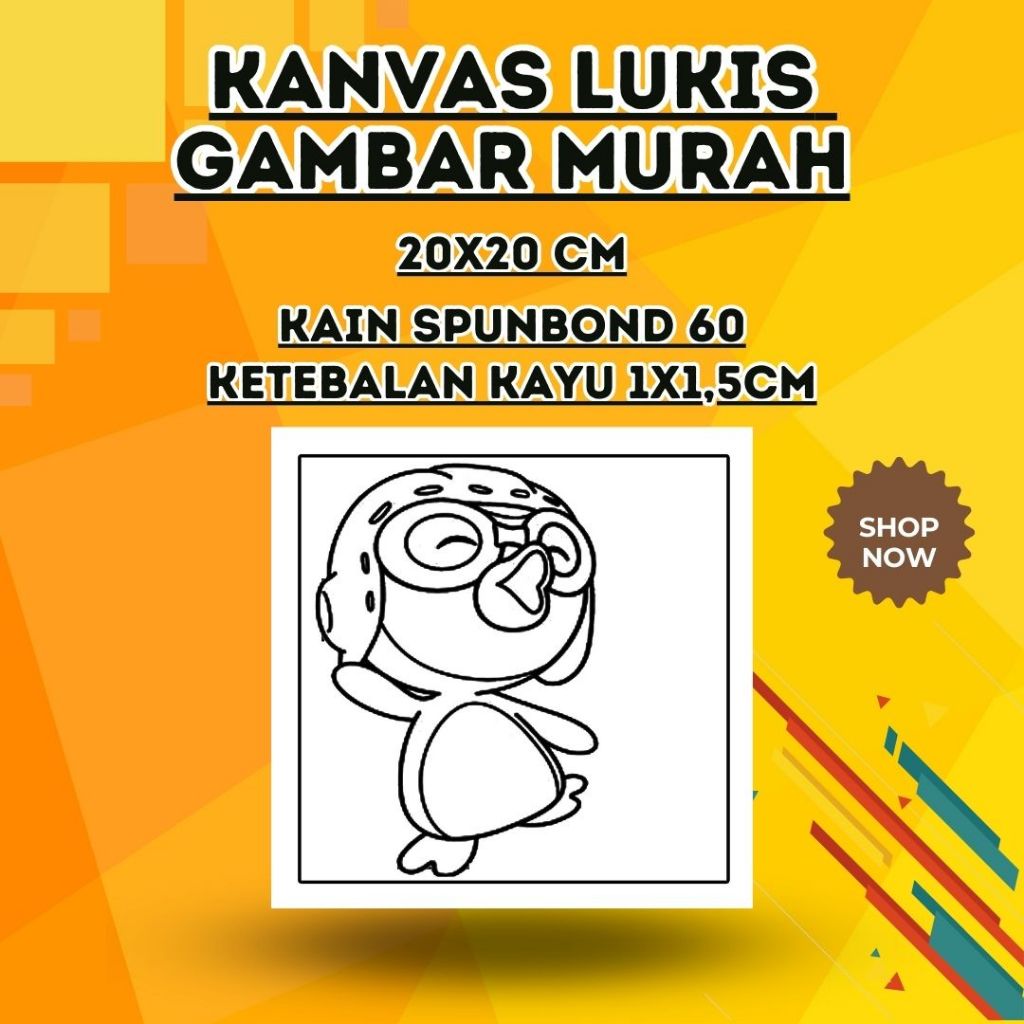 

kanvas lukis gambar 20x20 cm harga terjangkau