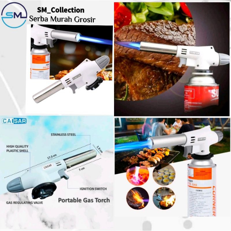 Korek BBQ/Portable Gas Torch/Portable Kepala Gas/Korek Torch Caisar