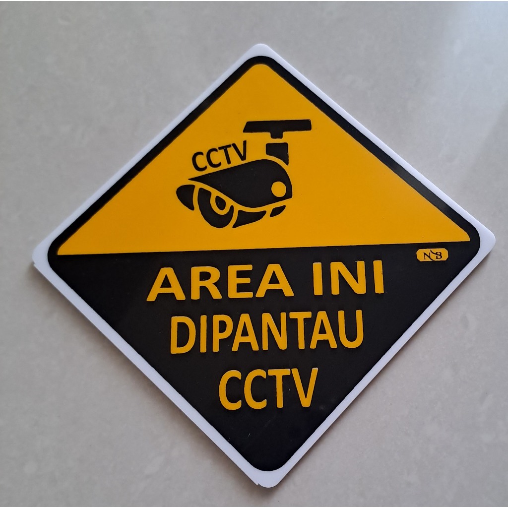 

Sign Label Acrylic/Label Akrilik Kecil - Area Ini Dipantau CCTV (Kuning) 10x10cm