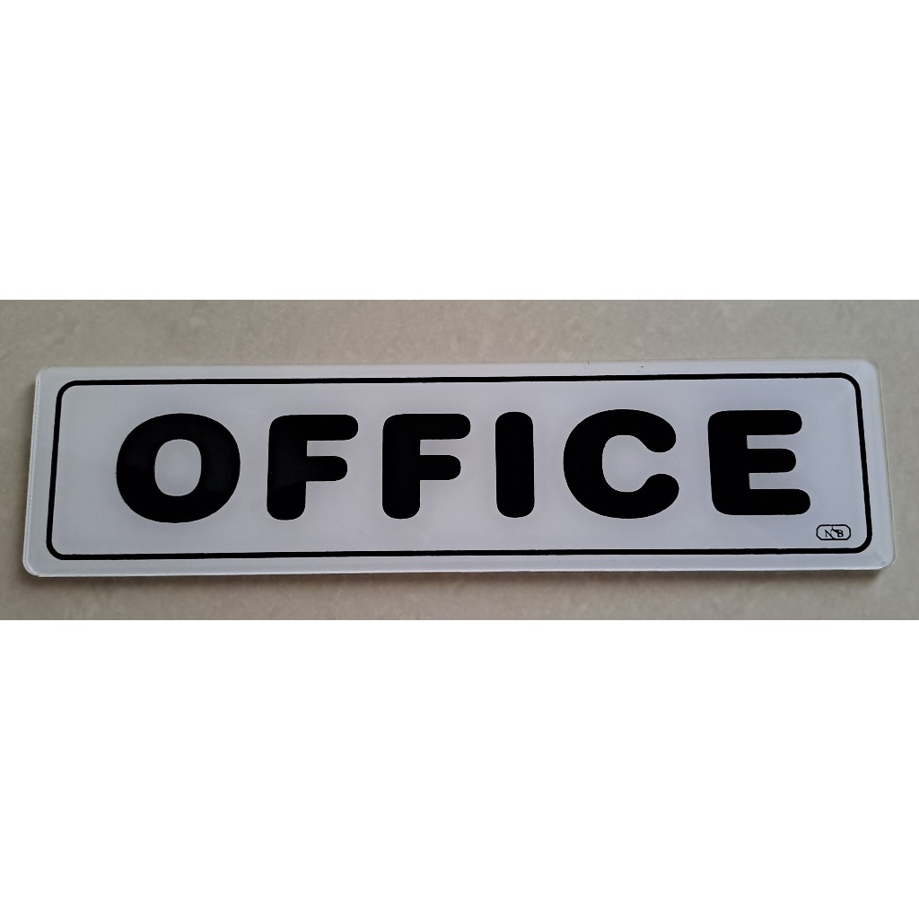 

Sign Label Acrylic/Label Akrilik Kecil - Office (Putih) 5x20cm