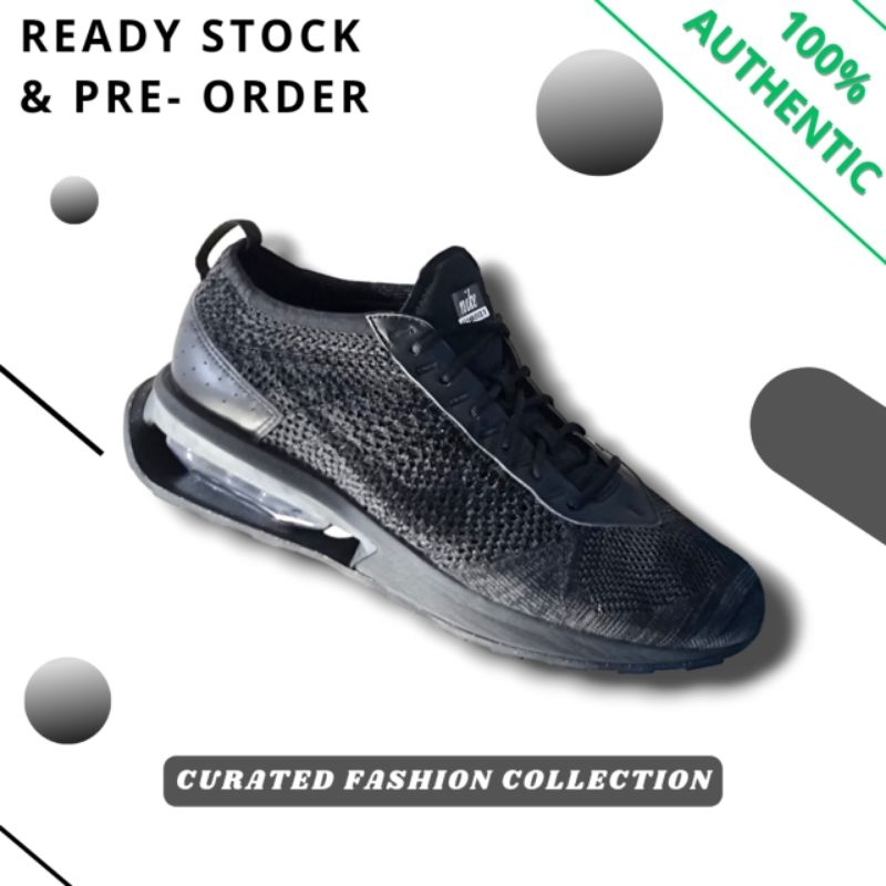 Nike Air Max Flyknit Racer Triple Black FD2764-001 Authentic