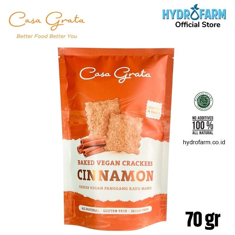 

Casa Grata - Baked Vegan Crackers Cinnamon Gluten Free