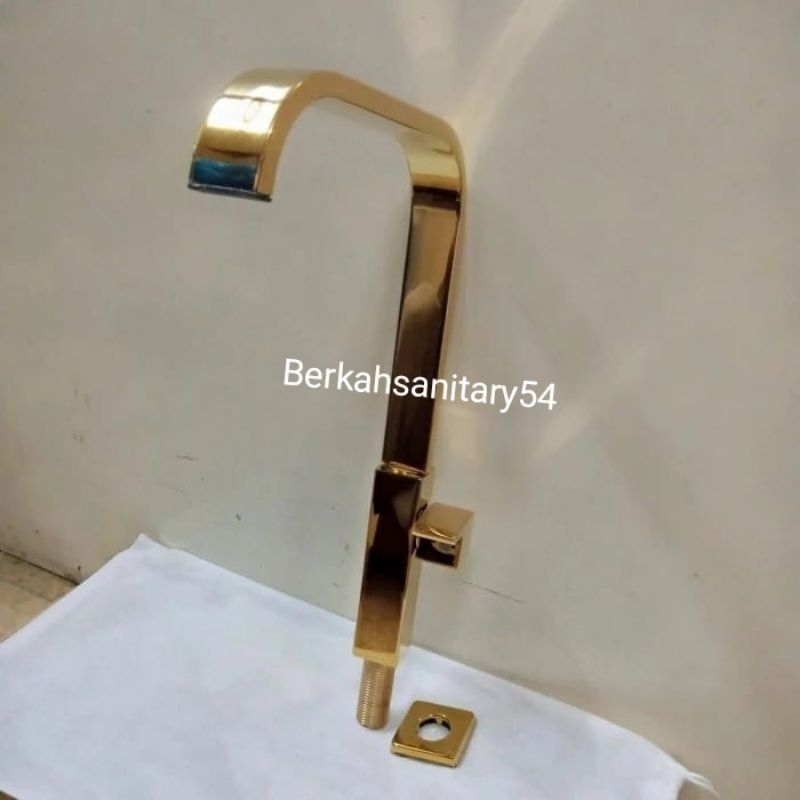 Kran Angsa Bak Cuci Piring Kuningan Gold/Hitam Chrome/Kran Kitchen Sink/Kran Dapur