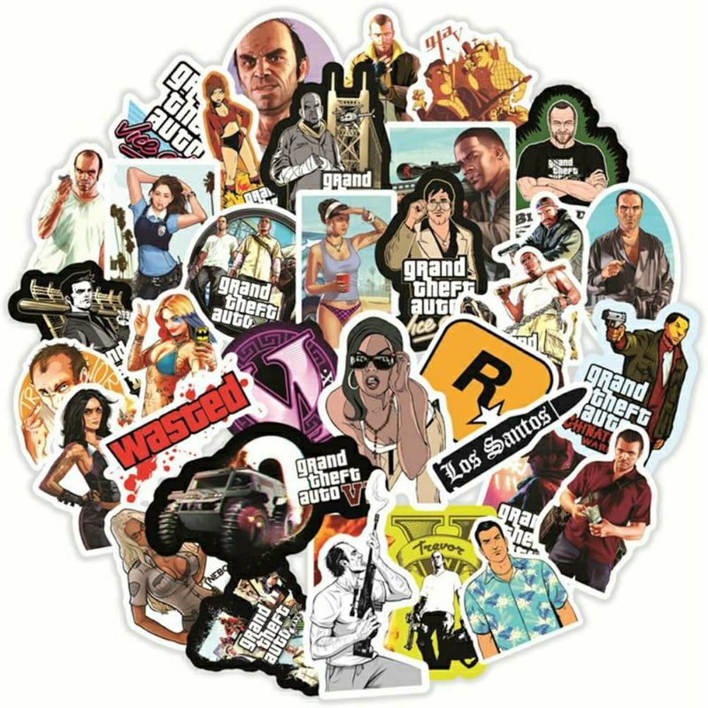 

Stiker Cutting GRAND THEFT AUTO Vinyl | Stiker Laptop Tumbler | Stiker Koper Hp Helm