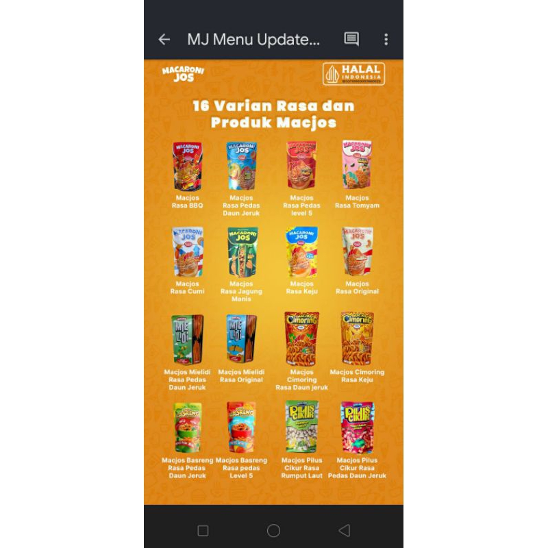 

Makaroni joss,pilus joss,basreng,cimoring,mie lidi